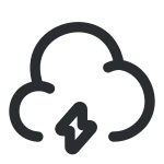 Cloud Lightning SVG Icon